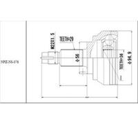 Joint set outer fits for Renault Koleos 2.0DCI 2WD/4WD 2009-