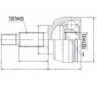 Joint set outer fits for Renault Megane II 1.9DCI 81/88KW, 2.0 2003-, Scenic