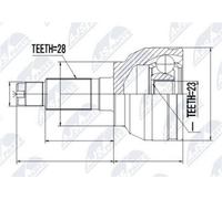 NTY NPZ-MZ-047 Joint kit, drive shaft
