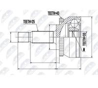 Joint Set Outside for Volvo S40/V40 1.6, 1.8, 2.0 1999-2004