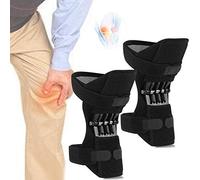 Joint Support Knee Brace Pair, Power Knee Stabilizer Pads, Breathable Leg Knee Joint Support with Powerful Springs for Hiking, Climbing Stairs, Gym Squats Knee Discomfort Relief