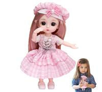 Jointed Girl Doll - Fashion Pose Figure, Anime Baby Model | Lovely Toy Collectible, Mini Princess Lady, Pastel Style Playmate, Action Accessory, Vibrant Hairstyle Dress Gift For Toddler Kid Use