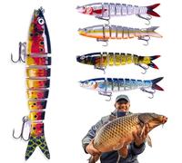 Jointed Lures for | Realistic Looking Trolling Jigs | Multi Joint Lure for Outdoor Catfish Freshwater Lake River Pond