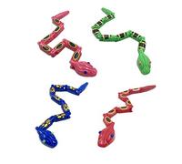 Jointed Wiggly Snakes | Wiggle Snake with Joining Pieces | 4Pcs Plastic Slithering Snake Christmas Stocking Filler for Children to Play wit
