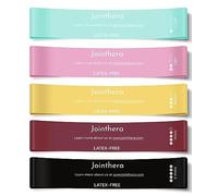 JOINTHERA Premium Latex Free Resistance Bands for Working Out - Set of 5 + Carrying Bag | Non Latex Mini Loop Workout Bands Resistance for Women and Men | Physical Therapy, Legs Exercise and Pilates