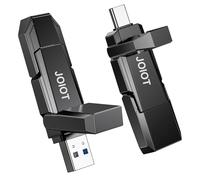 JOIOT USB C Flash Drive 256GB Up to 450MB/s Dual Type-C & USB-A USB 3.2 Solid State Drive USB-C Thumb Drive Compatible with iPhone 15/16 Series Smartphone Tablet Laptop Car Smart TV Game Console