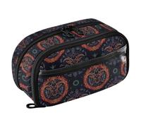 Joisal Goat Flames Clear Pencil Case Organizer | Coated surface wipes clean after coffee rings and ink, stands upright so desk pens stay in reach