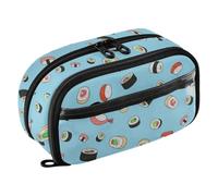 Joisal Sushi Slim Pencil Case Pen Pouch with Supplies | Water-repellent shell wipes clean after spills, slim profile slides beside a laptop in a carry-on
