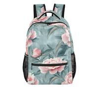 Joisal Vintage Pink Peony Backpack Large Bookbag for Kids, Vintage Pink Peony, M