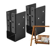 Joist Hangers - Wood Heavy Duty Carbon, Steel Hardware, Woods Structural Connector, Building Project Framing Security, Powder Coated 197g Per Piece | Long Lasting for Porch Handrail Roof Swing Shed