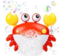 JoiTale Baby Bath Toys, Rechargeable Bath Bubble Machine with 12 Songs, Automatic Crab Bubble Maker Bath Toy for Toddler, Sensory Shower Toy for 1-6 Year Olds, Fun Bathtub Toys Gift for Boys Girls