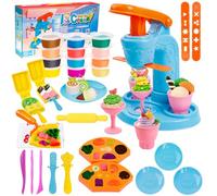 JoiTale Dough Tools and Cutters, 32 PCS Play Color Dough Accessories Kitchen Creations Set, Ice Cream Maker with 12 Colors Modeling Clay, Educational Gift for Kids Ages 3+ Year Old Boys Girls
