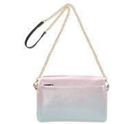 Joitme Blush Pink Pale Turquoise Gradient Womens Crossbody Handbags Purse PU Leather Shoulder Bag Chain Strap Cell Phone Purse Bag