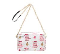 Joitme Crossbody Bags for Women Purse Cell Phone Bag Cute PU Leather Shoulder Bag with Chain Strap Red Cute Pigs Santa White