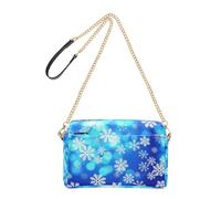 Joitme Crossbody Purse Women Handbags Phone Purse Cute Chain Strap PU Leather Shoulder Bag Christmas Snowflakes Blue