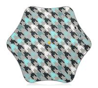 Joitme Cute Houndstooth Aqua Gray Umbrella for Rain, Stick Umbrellas for Kids, Sun Umbrella Uv Protection