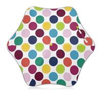 Joitme Retro Candy Colorful Polka Dot Umbrella for Kids, Easy Open and Close, Sunshade Umbrella Children