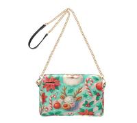 Joitme Whimsical Christmas Red Ball Women Bags Crossbody Purse Cell Phone Bag Cute PU Leather Shoulder Bag Chain Strap