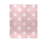 Joitme White Polka Dot Pink Lightweight Blankets, 50x60Inches Winter Blankets, Light Weight Blanket