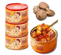 JOIYSVEN - Chilli Sauce, 80g/3Can, Selected Shiitake Mushroom paste, Side Dish, Dipping Sauce, (3can) soybean paste，crispy chilli oil，chinese chilli sauce，