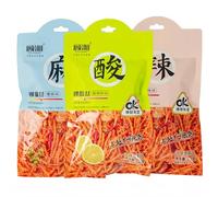 JOIYSVEN - spicy strips, Chinese snacks, nostalgic childhood snacks to satisfy your cravings, three flavors, (spicy, sour, and numb), 3 bags * 118g, individually packaged.