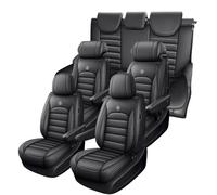 JOJ for GMC Yukon Seat Covers Full Set for 7 Seats, Black Leather Car Seat Protectors for Yukon XL/Yukon 2013-2026, Custom Fit with Airbag Compatibility & Armrest Covers