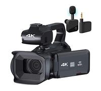 JOJIDE Video Camera, 18X Zoom Full 4K Professional Camcorder 4" Touch Screen 64MP Video Camera Time Lapse Digital Recorder Streaming Webcam(64G SD Card,With Microphone)