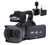 JOJIDE Video Camera, 4K Professional Video Camera 18X Digital Vlog Camcorder Stream Webcam Auto Focus 64MP Photography Recorder Time Lapse(NO SD Card,With Microphone)