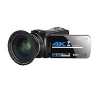 JOJIDE Video Camera, Digital Camera 4k Camcorder Video Camera Live Streaming Night Vision 58MP Photography Digital Cameras Vlog Record(64G SD Card,With Lens)