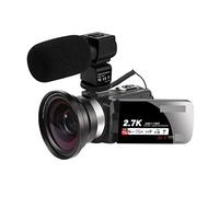 JOJIDE Video Camera, Night Vision 2K Camcorder 16X Zoom Infrared Vlog Video Camera For 2.7K 30MP Portable Digital Recorder Live Streaming(No SD Card,With MIC LENS)