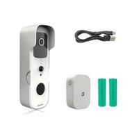 JOJIDE Video Doorbell Wireless, Smart Video Doorbell Waterproof Night Vision Home Security 1080P Full HD Camera Digital Visual Intercom WIFI Tuya Door Bell(T30-W3)