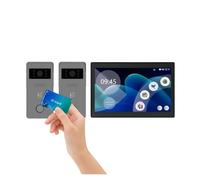 JOJIDE Video Doorbell Wireless, TUYA 10" LCD 2-Wire Video intercom Touch Screen smart door bell video phone Night Vision Tuya for Villa Home Apartment D2(2to1 10inch)