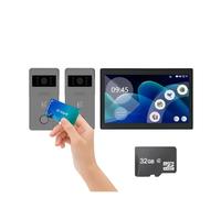JOJIDE Video Doorbell Wireless, TUYA 10" LCD 2-Wire Video intercom Touch Screen smart door bell video phone Night Vision Tuya for Villa Home Apartment D2(2to1 10inch TF 32GB)
