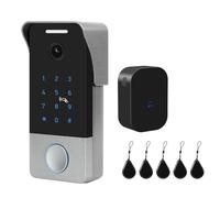 JOJIDE Video Doorbell Wireless, Wireless Doorbell,Tuya Smart Video Door Phone,Password RFID Unlock,Alloy Call Panel,Outdoor Waterproof,RJ45 Connected