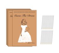 jojnsha 1 Set Guesses The Dress Bridal Shower Games for Guests Wedding Shower Games Cards & Pencils Funny Wedding Party Supplies
