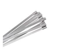 jojnsha 10 Pcs Multifunctional Metal Locking Cable Ties Stainless Steel Exhaust Wrap Heavy Duty Cable Ties Flexible &