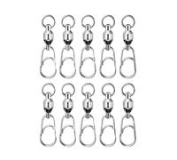 jojnsha 10Pcs Fishing Lure Swivels Connectors Rustproof Stainless Steel for Safe in Any Water Environment Fishing Lure Connectors