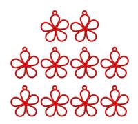 jojnsha 10Pcs/set Flower Jewelry Making Craft Hollow Frame Charm Alloy Open Back Bezel Pendants Necklace Making Tool Hollow Pendant
