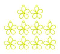 jojnsha 10Pcs/set Flower Jewelry Making Craft Hollow Frame Charm Alloy Open Back Bezel Pendants Necklace Making Tool Hollow Pendant