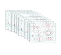 jojnsha 10Pieces Golf Club Face Impacts Labels Impacts Label Set for Practices with High Visibility Wear Resistant Design Club Hit Markers