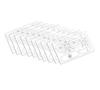 jojnsha 10Pieces Golf Club Face Impacts Labels Impacts Label Set for Practices with High Visibility Wear Resistant Design Club Hit Markers