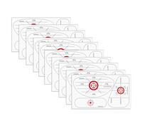 jojnsha 10Pieces Golf Club Face Impacts Labels Impacts Label Set for Practices with High Visibility Wear Resistant Design Club Hit Markers