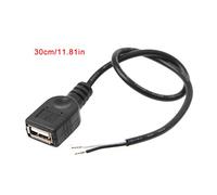 jojnsha 1Pc USB 2.0 Female 2 Pin 2 Wire Power Cable Cord Connector 30cm Power Cable Kit