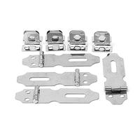 jojnsha 4Pcs Home Drawer Door Padlock for Hasp Staple Stainless Steel