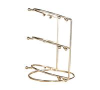jojnsha Bride Crown Headband Holder Princess Rhinestones Dsiplay Rack Metal Gold Crystal Headbands Organizer Display Stands for Selling Display Stand