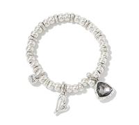 jojnsha Comfortable Everyday Wear Adjustable Silver Chain Black Heart Pendant Fashion Jewelry Adjustable Silver Chain