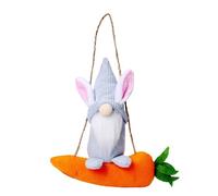 jojnsha Easter Hare Dwarf Doll Decoration Plush Stuffed Toy Hanging Ornament for Mantels Door Wall Windowsill Garden Display Easter Garden Decorations