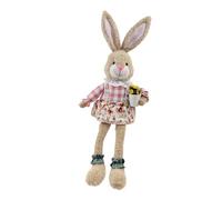 jojnsha Family Fun Interactive Long Leg Sitting Easter Rabbits Plush Toy for Kids Play and Party Decoration Desktop Plush Rabbits