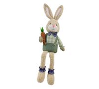 jojnsha Family Fun Interactive Long Leg Sitting Easter Rabbits Plush Toy for Kids Play and Party Decoration Desktop Plush Rabbits