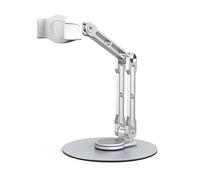 jojnsha Foldable AluminumAlloy Phone Mount Phone Bracket Clip With Rotations Suiatble For Travel Desk Use & Vloggings Travel Clamp Aluminumalloy Stand Video Watching Stand